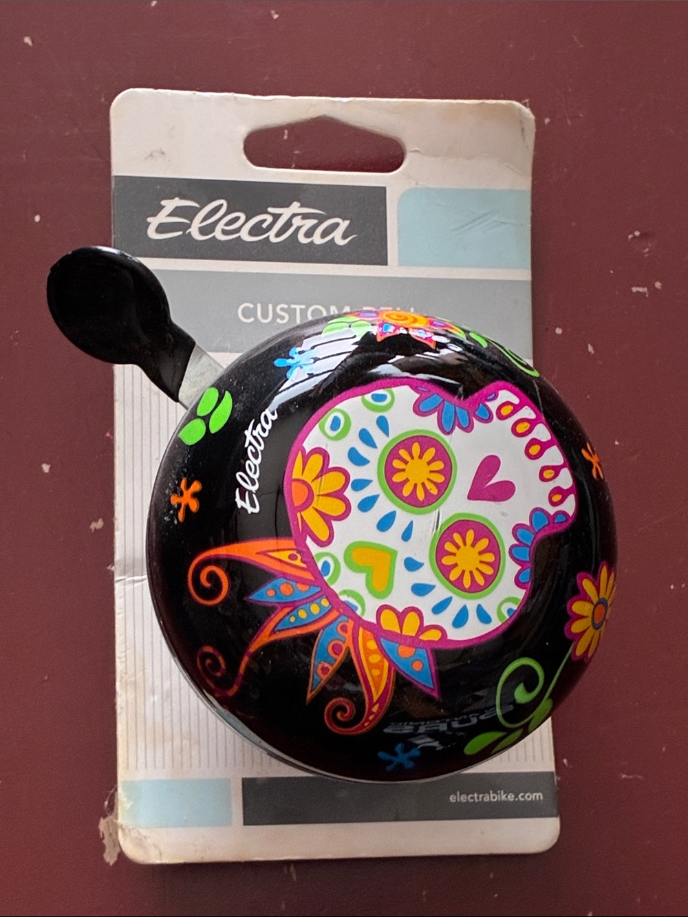Black Sugar Skull Bike Bell NEW!